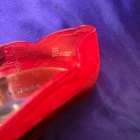 πKate Preston Red Suede 5.5" High Heel Pumps -Scalloped Detail & Platform 9.5 M - Picture 11 of 12
